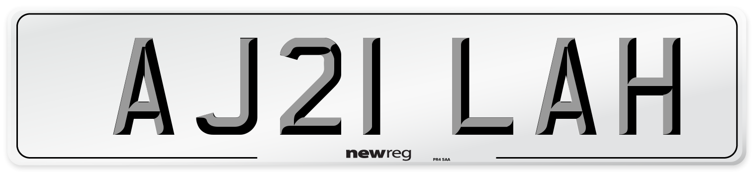 AJ21 LAH Number Plate from New Reg